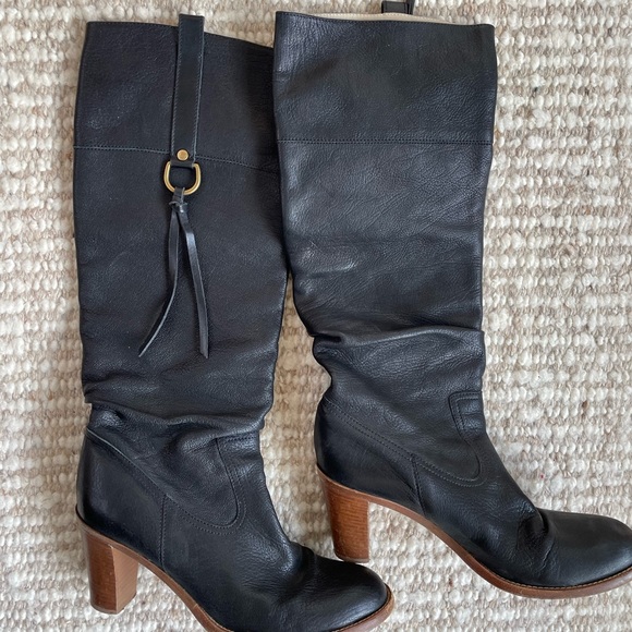 Vintage Coach knee high boots sz 8.5 Loeffler Randall riding boots - Picture 1 of 5